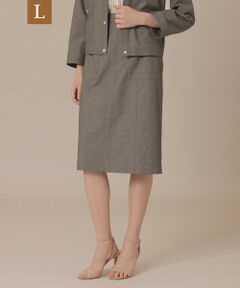 MACKINTOSH LONDON(L Size) / マッキントッシュ ロンドン (エル サイズ) ロング・マキシ丈スカート | 【L】コットンリネンブレンドオックススカート