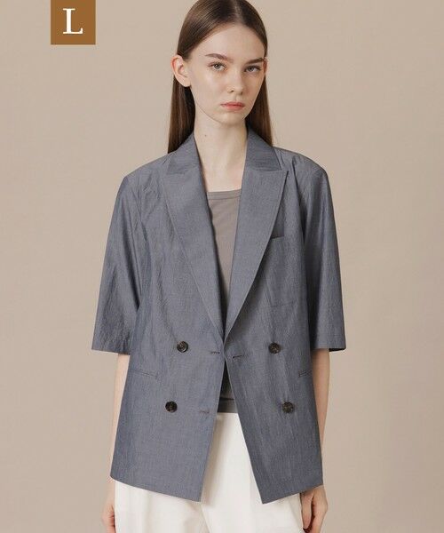 MACKINTOSH LONDON(L Size) / マッキントッシュ ロンドン (エル サイズ) ノーカラージャケット | 【L】ハイカウントエンザイムジャケット（チャコールグレー）