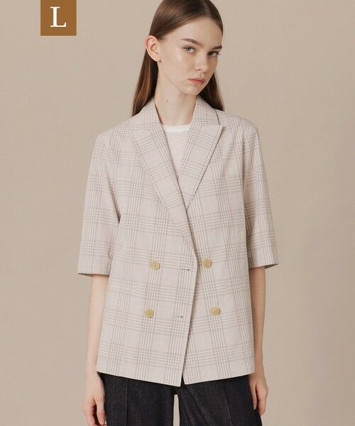 MACKINTOSH LONDON(L Size) / マッキントッシュ ロンドン (エル サイズ) ノーカラージャケット | 【L】ハイカウントエンザイムジャケット（ベージュ）