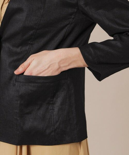 MACKINTOSH LONDON(L Size) / マッキントッシュ ロンドン (エル サイズ) ノーカラージャケット | 【eclat5月号掲載】【L】リネンストレッチジャケット | 詳細6