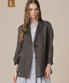 MACKINTOSH LONDON(L Size) / マッキントッシュ ロンドン (エル サイズ) ノーカラージャケット | 【eclat5月号掲載】【L】シアーコットンドビージャケット