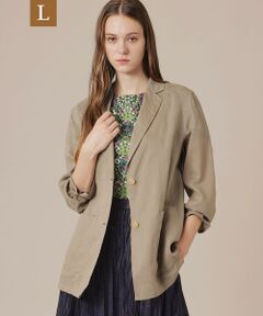 MACKINTOSH LONDON(L Size) / マッキントッシュ ロンドン (エル サイズ) ノーカラージャケット | 【eclat5月号掲載】【L】シアーコットンドビージャケット