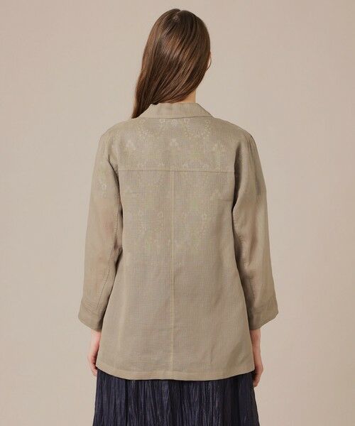 MACKINTOSH LONDON(L Size) / マッキントッシュ ロンドン (エル サイズ) ノーカラージャケット | 【eclat5月号掲載】【L】シアーコットンドビージャケット | 詳細5