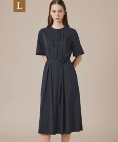 MACKINTOSH LONDON(L Size) / マッキントッシュ ロンドン (エル サイズ) ロング・マキシ丈ワンピース | 【eclat5月号掲載】【L】コットンナイロンストレッチワンピース
