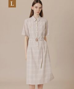MACKINTOSH LONDON(L Size) / マッキントッシュ ロンドン (エル サイズ) ロング・マキシ丈ワンピース | 【L】ハイカウントエンザイムシャツワンピース