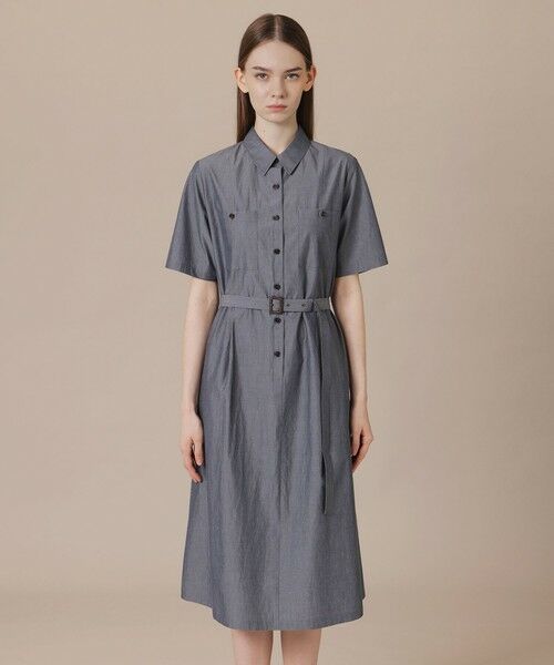 MACKINTOSH LONDON(L Size) / マッキントッシュ ロンドン (エル サイズ) ロング・マキシ丈ワンピース | 【L】ハイカウントエンザイムシャツワンピース | 詳細3