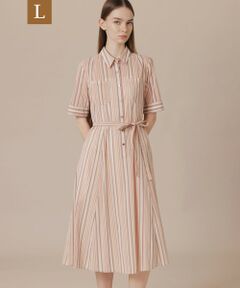 MACKINTOSH LONDON(L Size) / マッキントッシュ ロンドン (エル サイズ) ロング・マキシ丈ワンピース | 【L】マーブルストライプワンピース