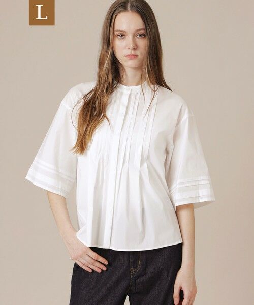 MACKINTOSH LONDON(L Size) / マッキントッシュ ロンドン (エル サイズ) シャツ・ブラウス | 【L】コットンナイロンストレッチブラウス（オフホワイト）