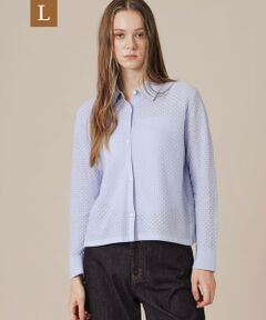 MACKINTOSH LONDON(L Size) / マッキントッシュ ロンドン (エル サイズ) ニット・セーター | 【eclat5月号掲載】【L】レースニットシャツ