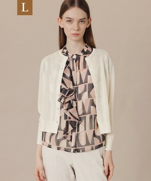 MACKINTOSH LONDON(L Size) / マッキントッシュ ロンドン (エル サイズ) ニット・セーター | 【WEB・一部店舗限定】【L】シアーニットカーディガン（オフホワイト）