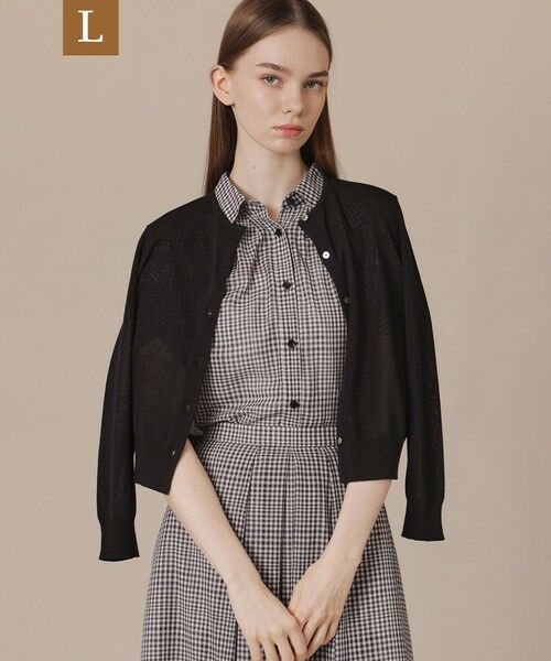 MACKINTOSH LONDON(L Size) / マッキントッシュ ロンドン (エル サイズ) ニット・セーター | 【WEB・一部店舗限定】【L】シアーニットカーディガン（ブラック）
