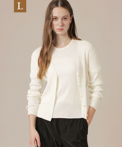 MACKINTOSH LONDON(L Size) / マッキントッシュ ロンドン (エル サイズ) ニット・セーター | 【WEB・一部店舗限定】【L】ハイツイストリブコットンカーディガン（オフホワイト）