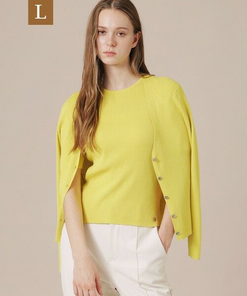 MACKINTOSH LONDON(L Size) / マッキントッシュ ロンドン (エル サイズ) ニット・セーター | 【WEB・一部店舗限定】【L】ハイツイストリブコットンカーディガン（イエロー）