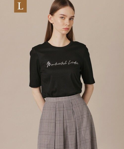 MACKINTOSH LONDON(L Size) / マッキントッシュ ロンドン (エル サイズ) カットソー | 【WEB・一部店舗限定】【L】シャインリブＴシャツ（ブラック）