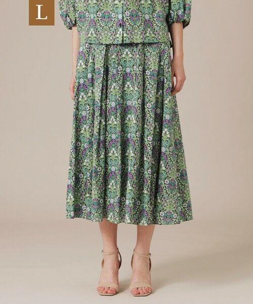 MACKINTOSH LONDON(L Size) / マッキントッシュ ロンドン (エル サイズ) ロング・マキシ丈スカート | 【L】ボタニカルウォールプリントスカート（ネイビー）