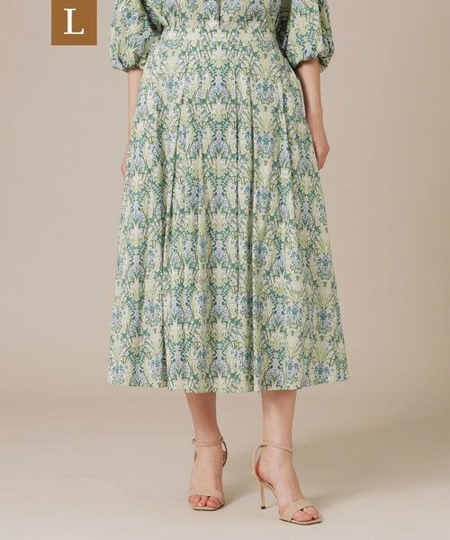 MACKINTOSH LONDON(L Size) / マッキントッシュ ロンドン (エル サイズ) ロング・マキシ丈スカート | 【L】ボタニカルウォールプリントスカート（ベージュ）