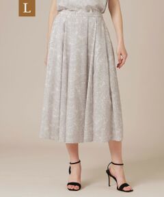 MACKINTOSH LONDON(L Size) / マッキントッシュ ロンドン (エル サイズ) ロング・マキシ丈スカート | 【L】リーフプリントタックギャザースカート