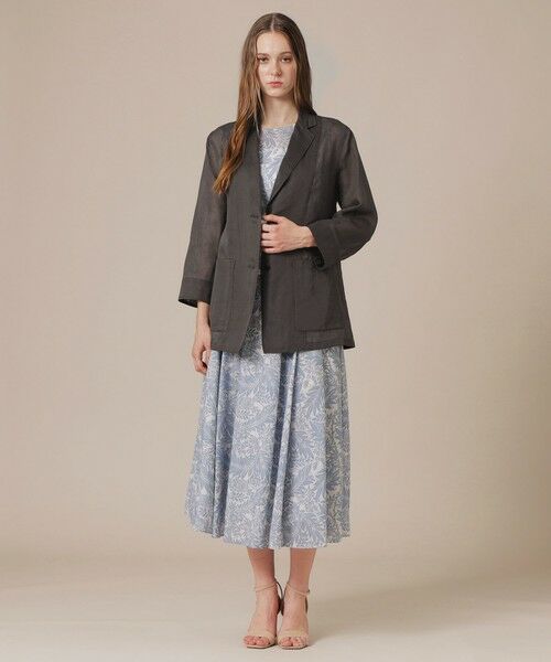 MACKINTOSH LONDON(L Size) / マッキントッシュ ロンドン (エル サイズ) ロング・マキシ丈スカート | 【L】リーフプリントタックギャザースカート | 詳細4