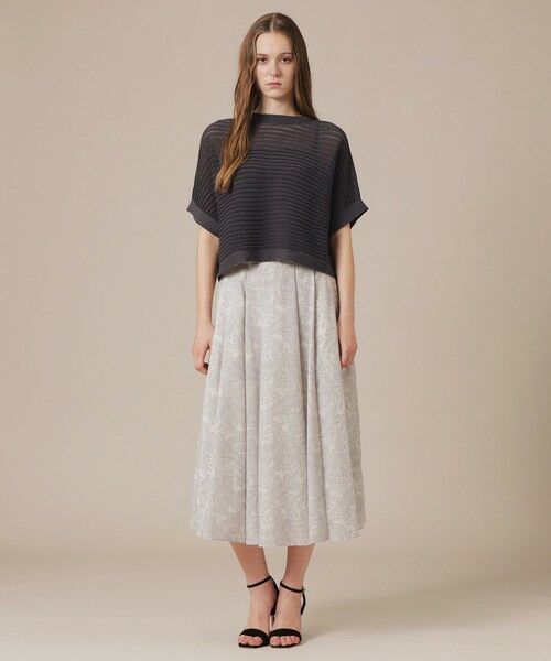 MACKINTOSH LONDON(L Size) / マッキントッシュ ロンドン (エル サイズ) ロング・マキシ丈スカート | 【L】リーフプリントタックギャザースカート | 詳細6