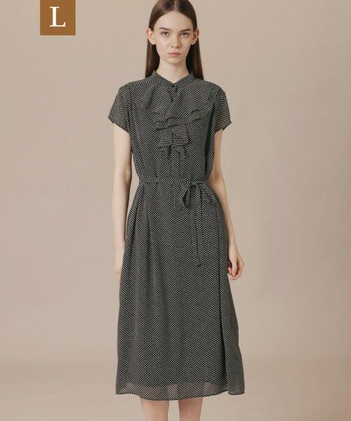 MACKINTOSH LONDON(L Size) / マッキントッシュ ロンドン (エル サイズ) ロング・マキシ丈ワンピース | 【WEB・一部店舗限定】【L】フラグメントプリントワンピース（ブラック）