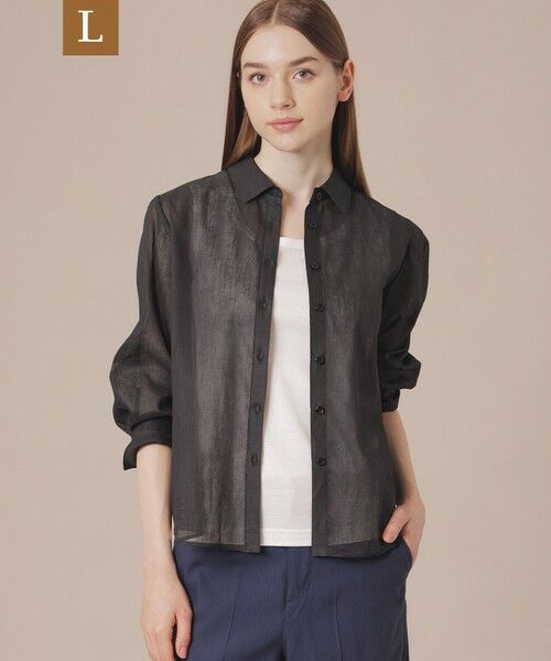 MACKINTOSH LONDON(L Size) / マッキントッシュ ロンドン (エル サイズ) シャツ・ブラウス | 【WEB・一部店舗限定】【L】ピケボイルブラウス（ネイビー）