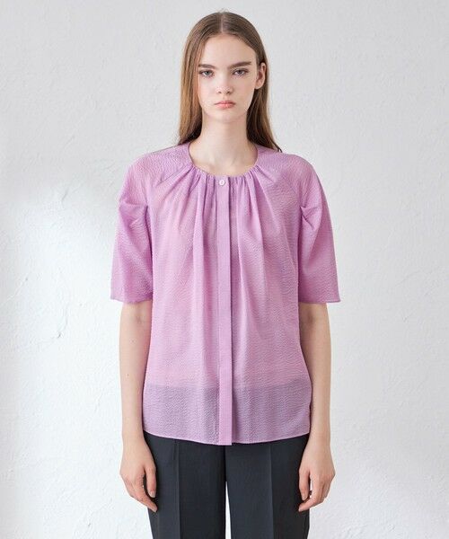 MACKINTOSH LONDON(L Size) / マッキントッシュ ロンドン (エル サイズ) シャツ・ブラウス | 【L】コットンシアーサッカーブラウス | 詳細3