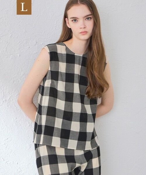 MACKINTOSH LONDON(L Size) / マッキントッシュ ロンドン (エル サイズ) シャツ・ブラウス | 【L】リンクルコットンブラウス（ブラック）