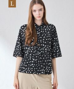 MACKINTOSH LONDON(L Size) / マッキントッシュ ロンドン (エル サイズ) シャツ・ブラウス | 【L】ジオメトリックプリントブラウス