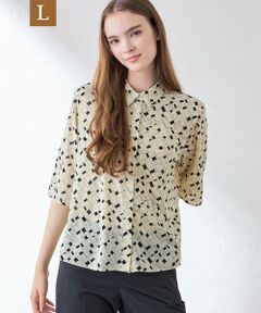 MACKINTOSH LONDON(L Size) / マッキントッシュ ロンドン (エル サイズ) シャツ・ブラウス | 【L】ジオメトリックプリントブラウス