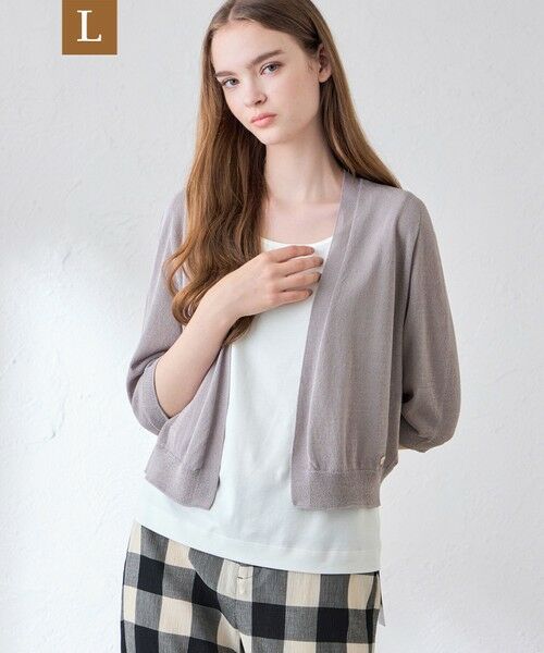 MACKINTOSH LONDON(L Size) / マッキントッシュ ロンドン (エル サイズ) ニット・セーター | 【L】【Bray Bolero/ブレイボレロ】エアリーホールガーメントボレロ（パープル6）