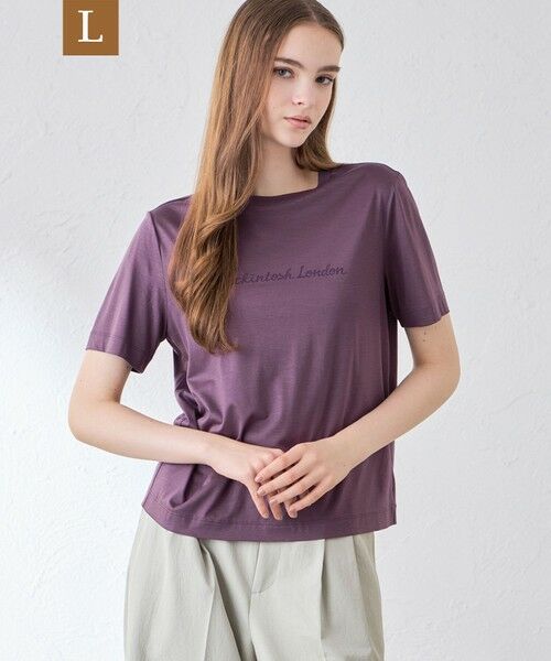 MACKINTOSH LONDON(L Size) / マッキントッシュ ロンドン (エル サイズ) カットソー | 【L】シェーディングシグネチャーロゴTシャツ（パープル6）