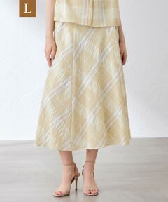 MACKINTOSH LONDON(L Size) / マッキントッシュ ロンドン (エル サイズ) ロング・マキシ丈スカート | 【L】シアーボイルチェックスカート