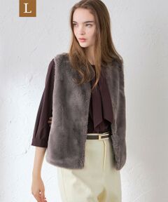 MACKINTOSH LONDON(L Size) / マッキントッシュ ロンドン (エル サイズ) ノーカラージャケット | 【L】ファーコンビニットジレ