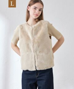 MACKINTOSH LONDON(L Size) / マッキントッシュ ロンドン (エル サイズ) ノーカラージャケット | 【L】ファーコンビニットジレ