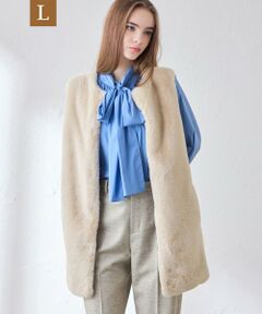 MACKINTOSH LONDON(L Size) / マッキントッシュ ロンドン (エル サイズ) ノーカラージャケット | 【L】ファーコンビニットロングジレ
