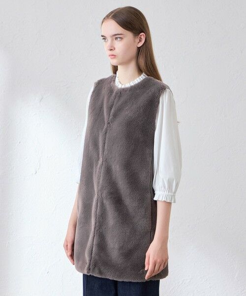 MACKINTOSH LONDON(L Size) / マッキントッシュ ロンドン (エル サイズ) ノーカラージャケット | 【L】ファーコンビニットロングジレ | 詳細5