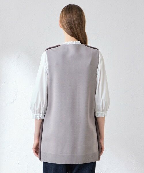 MACKINTOSH LONDON(L Size) / マッキントッシュ ロンドン (エル サイズ) ノーカラージャケット | 【L】ファーコンビニットロングジレ | 詳細6