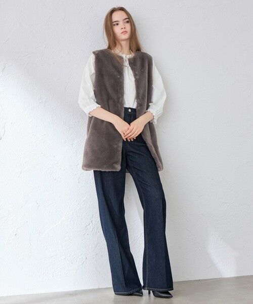 MACKINTOSH LONDON(L Size) / マッキントッシュ ロンドン (エル サイズ) ノーカラージャケット | 【L】ファーコンビニットロングジレ | 詳細1