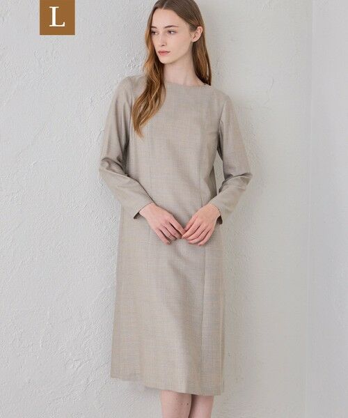 MACKINTOSH LONDON(L Size) / マッキントッシュ ロンドン (エル サイズ) ロング・マキシ丈ワンピース | 【L】キュプラポリエステルワンピース（ベージュ）