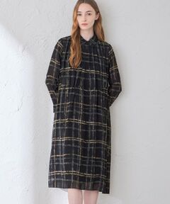 MACKINTOSH LONDON(L Size) / マッキントッシュ ロンドン (エル サイズ) ロング・マキシ丈ワンピース | 【L】チェックプリントワンピース