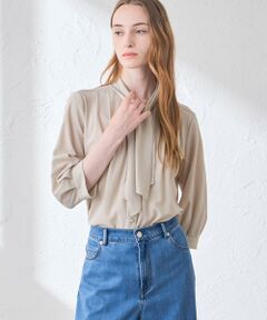 MACKINTOSH LONDON(L Size) / マッキントッシュ ロンドン (エル サイズ) シャツ・ブラウス | 【L】コットンコンフィボウタイブラウス