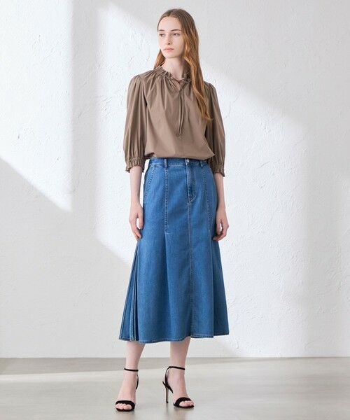MACKINTOSH LONDON(L Size) / マッキントッシュ ロンドン (エル サイズ) シャツ・ブラウス | 【L】コットンナイロンストレッチギャザーフリルブラウス | 詳細3