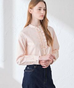 MACKINTOSH LONDON(L Size) / マッキントッシュ ロンドン (エル サイズ) シャツ・ブラウス | 【L】ラメストライプブラウス