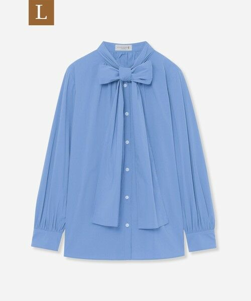 MACKINTOSH LONDON(L Size) / マッキントッシュ ロンドン (エル サイズ) シャツ・ブラウス | 【L】コットンナイロンストレッチボウタイブラウス（ブルー4）
