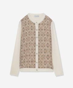 MACKINTOSH LONDON(L Size) / マッキントッシュ ロンドン (エル サイズ) ニット・セーター | 【L】【ANDREW/アンドリュー】バイカラーアンドリュープリントコンビニットカーディガン