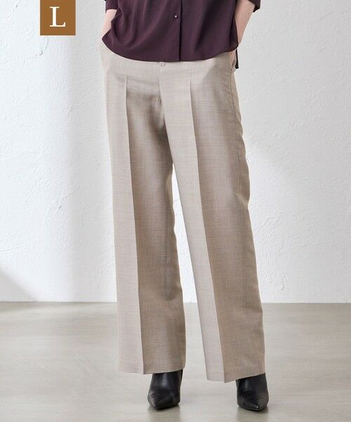 MACKINTOSH LONDON(L Size) / マッキントッシュ ロンドン (エル サイズ) その他パンツ | 【L】キュプラポリエステルストレートワイドパンツ（ベージュ）