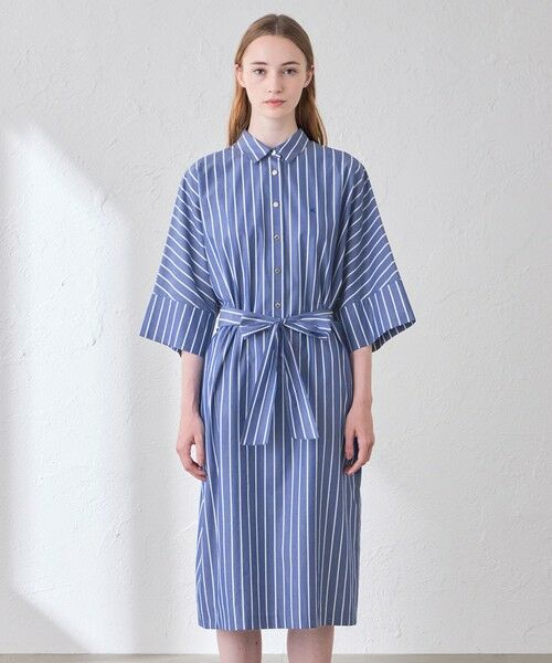 MACKINTOSH LONDON(L Size) / マッキントッシュ ロンドン (エル サイズ) ロング・マキシ丈ワンピース | 【L】コットンタイプライターストライプワンピース | 詳細3