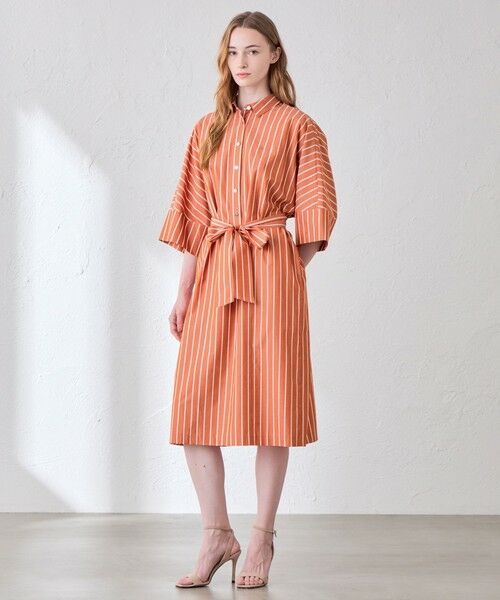 MACKINTOSH LONDON(L Size) / マッキントッシュ ロンドン (エル サイズ) ロング・マキシ丈ワンピース | 【L】コットンタイプライターストライプワンピース | 詳細2