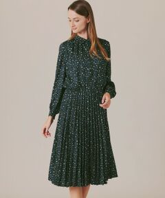 MACKINTOSH LONDON / マッキントッシュ ロンドン  ロング・マキシ丈ワンピース | スクラッチドットプリントワンピース