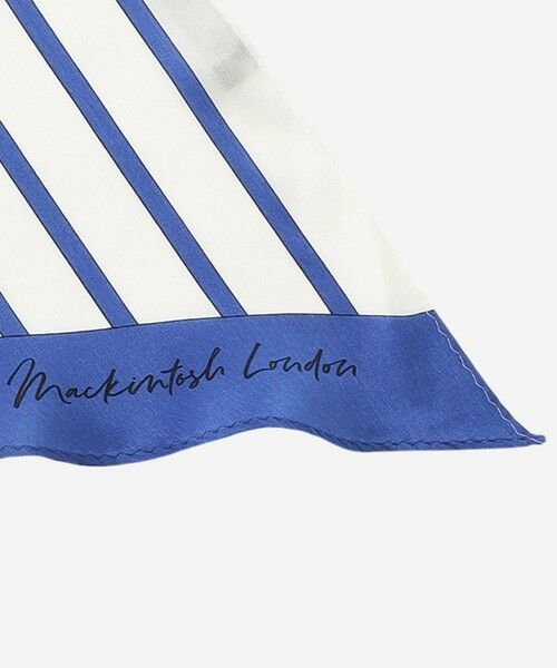 MACKINTOSH LONDON / マッキントッシュ ロンドン  マフラー・ショール・スヌード・ストール | バイカラーストライプ剣先スカーフ | 詳細5